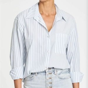 Pistola boyfriend shirt. Shorter in the front and longer in the back